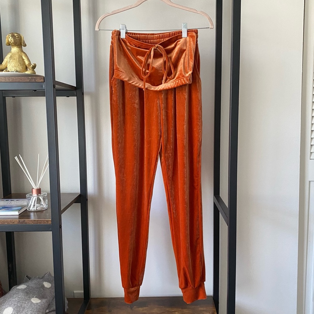 Better Be (Copper Closet) Orange Velour Tracksuit